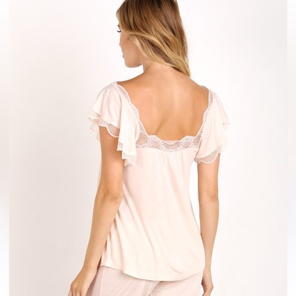 Eberjey Other - Eberjey Estelle Flutter Sleeve Short Sleeve Cami Medium